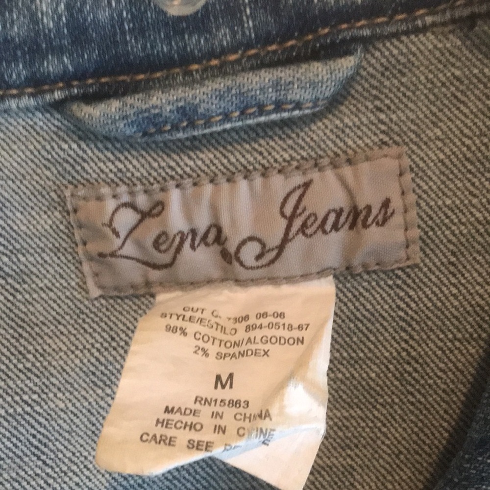 Denim Jeans Jacket Floral embroidery NWT - Picture 5 of 9